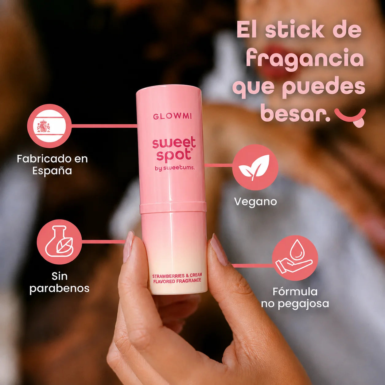 Glowmi™|Bálsamo vegano de Frutilla Para labios, cuerpo y piel íntima
